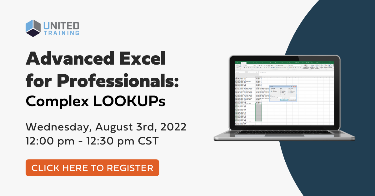 Webinar - Advanced Microsoft Excel for Professionals